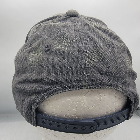 Travis Mathew Golf Adjustable Snapback Hat Cap Patch Gray All Over Graphic - Picture 3 of 9